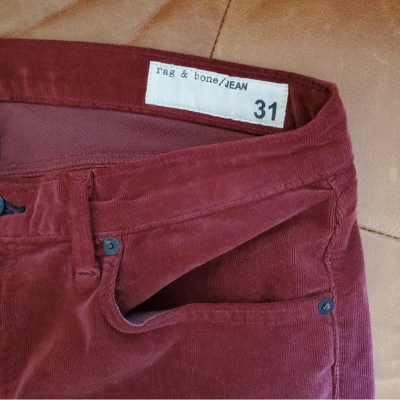 Rag & Bone Corduroy Pants Color Clay Sz 31 - Picture 3 of 10